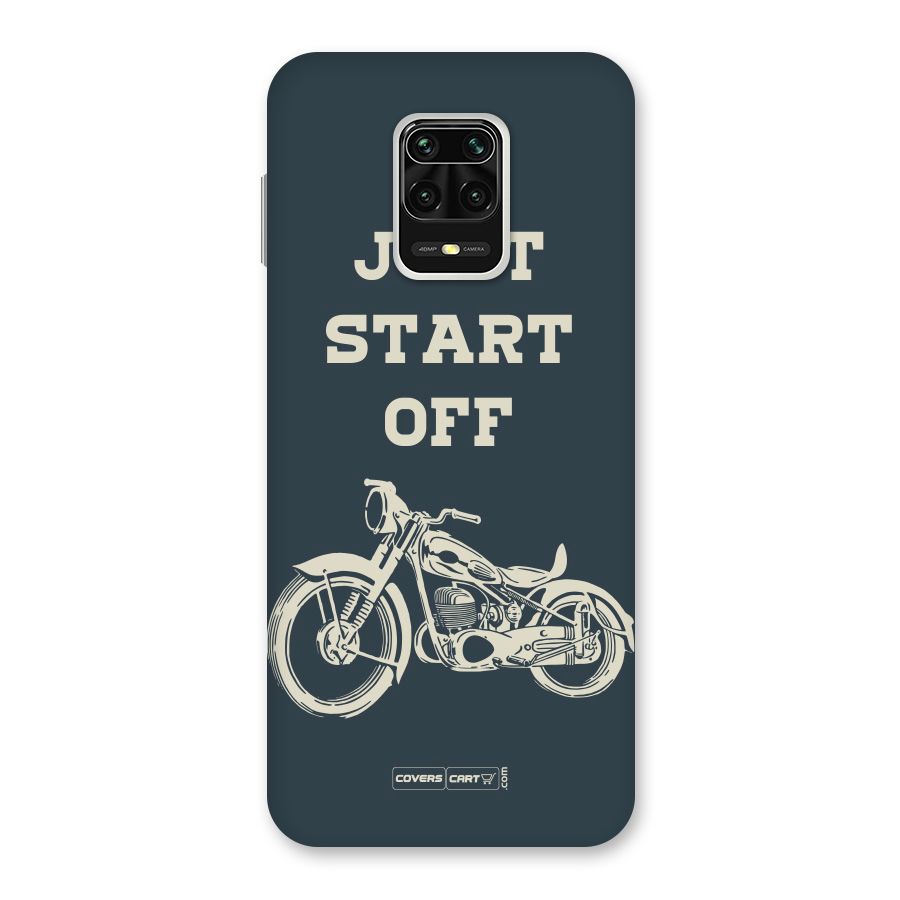 Just Start Off Back Case for Redmi Note 9 Pro Max