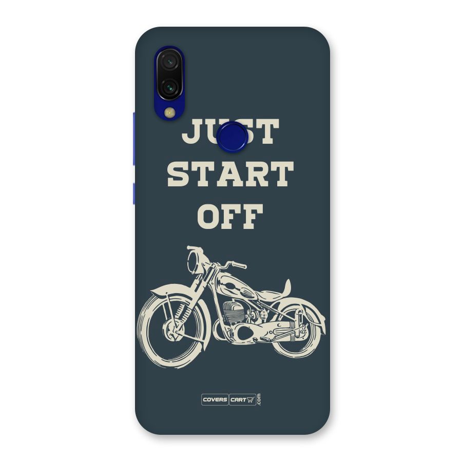 Just Start Off Back Case for Redmi Y3