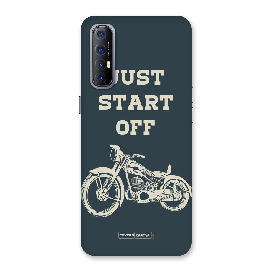 Just Start Off Back Case for Reno3 Pro