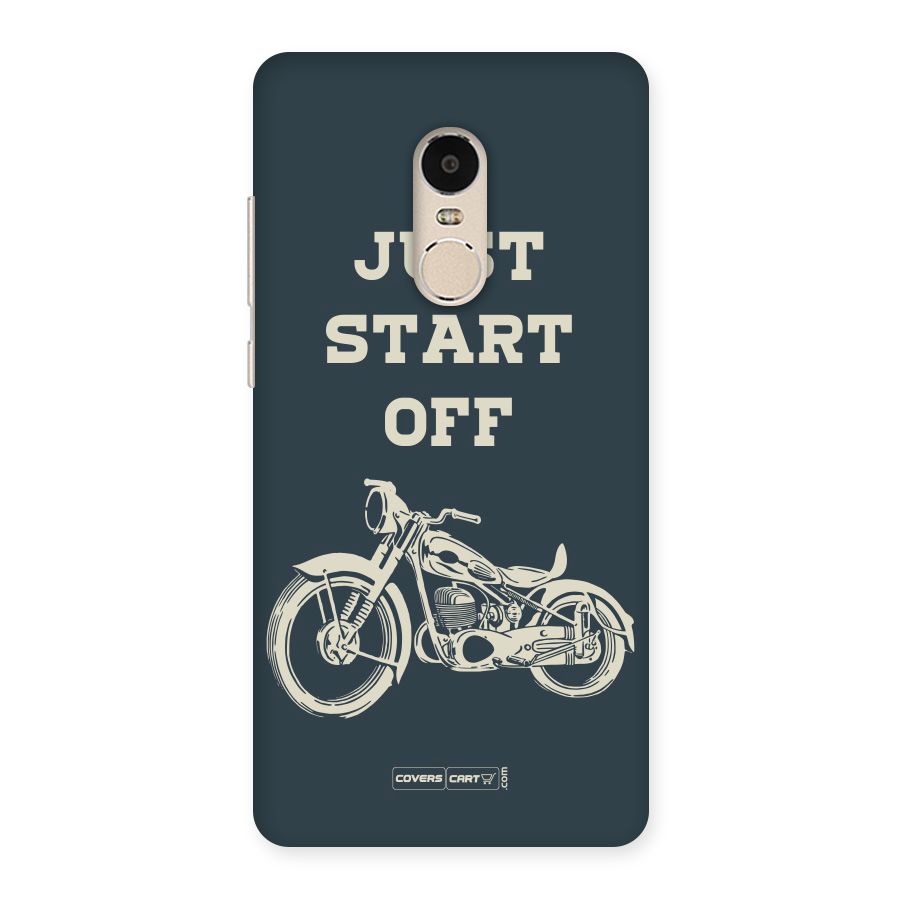 Just Start Off Back Case for Xiaomi Redmi Note 4