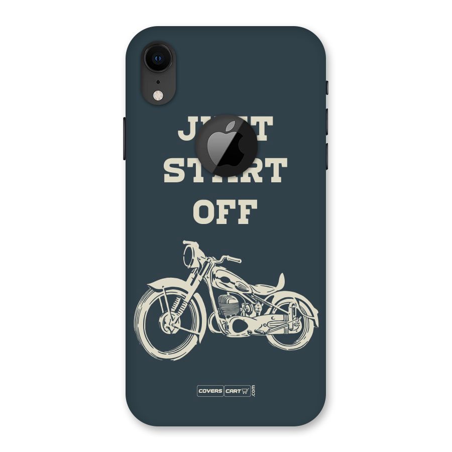 Just Start Off Back Case for iPhone XR Logo Cut