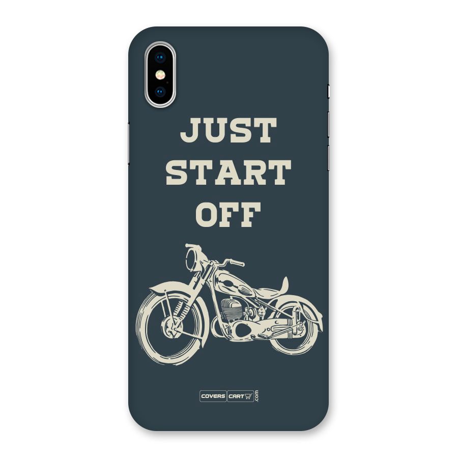 Just Start Off Back Case for iPhone XS