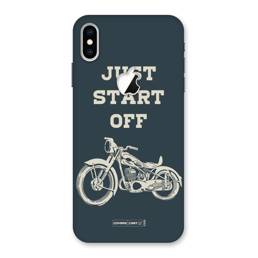 Just Start Off Back Case for iPhone XS Max Apple Cut