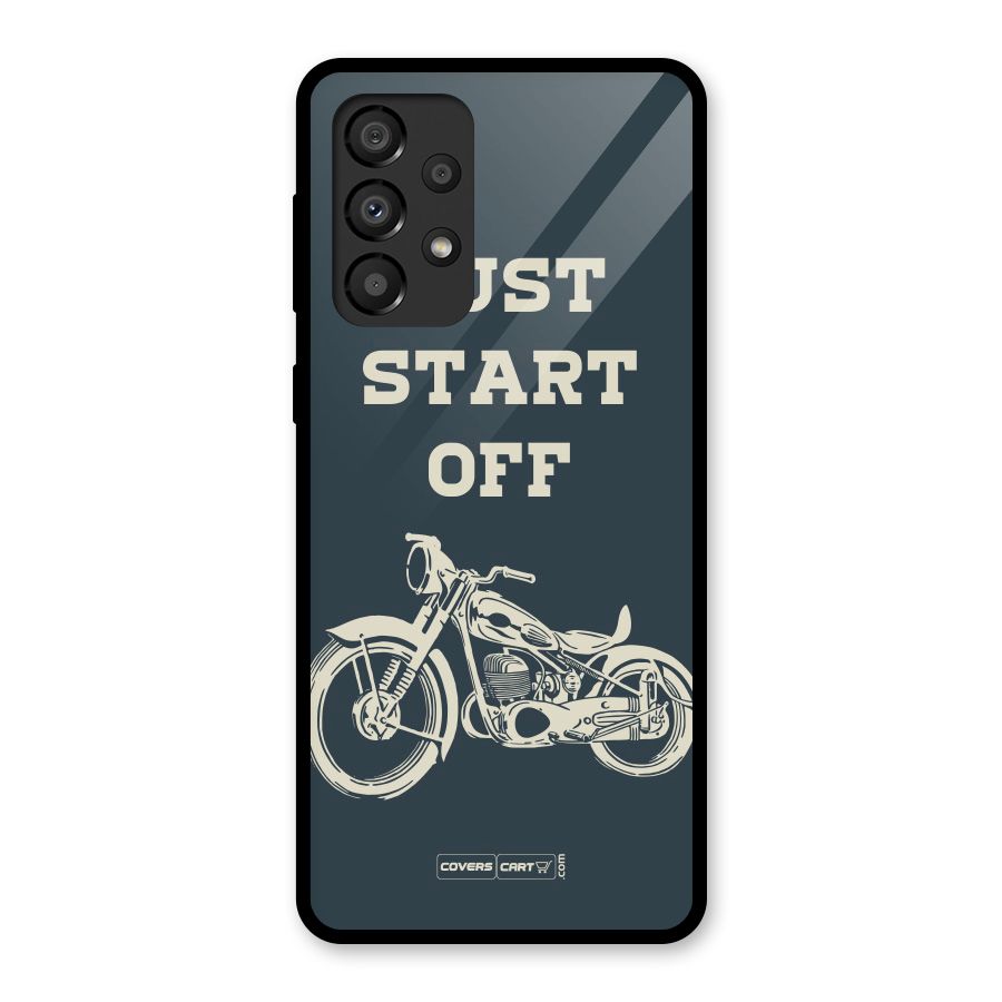 Just Start Off Glass Back Case for Galaxy A33 5G