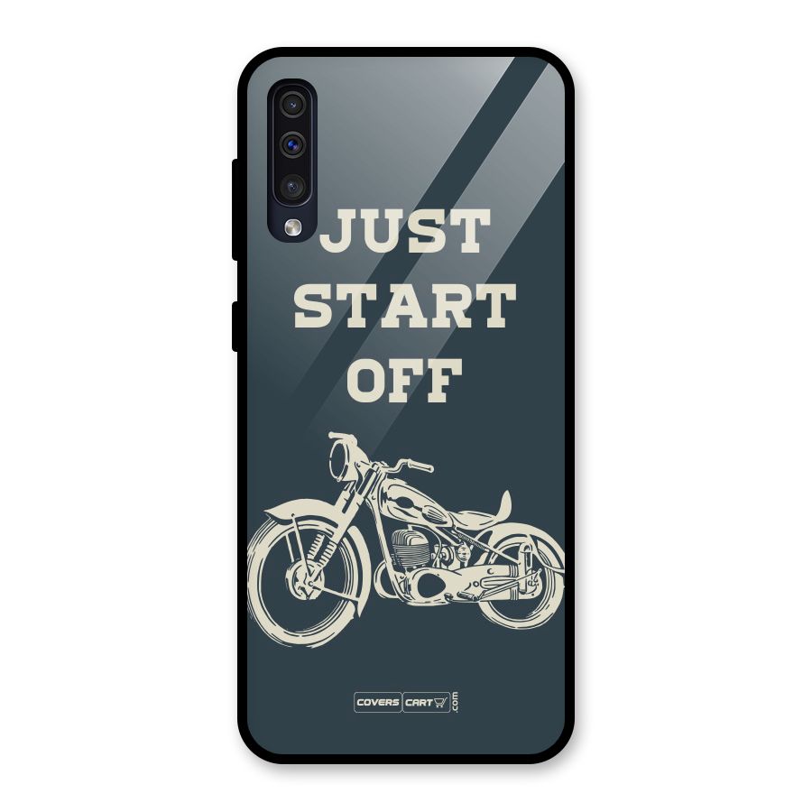 Just Start Off Glass Back Case for Galaxy A50