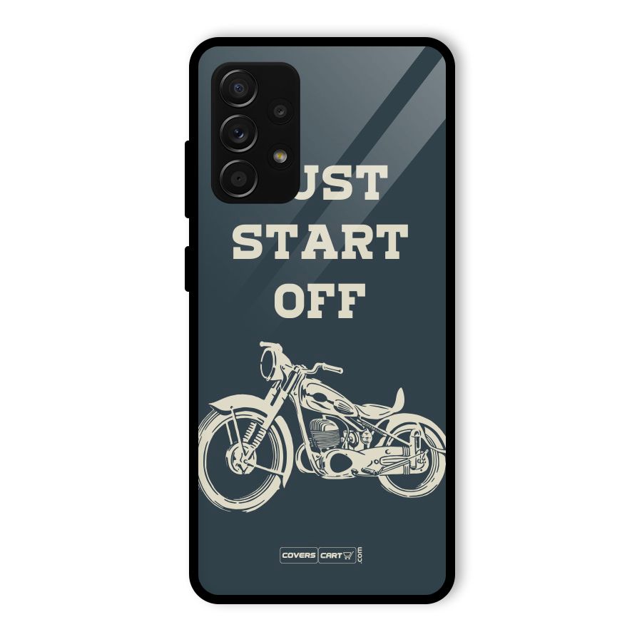 Just Start Off Glass Back Case for Galaxy A53 5G