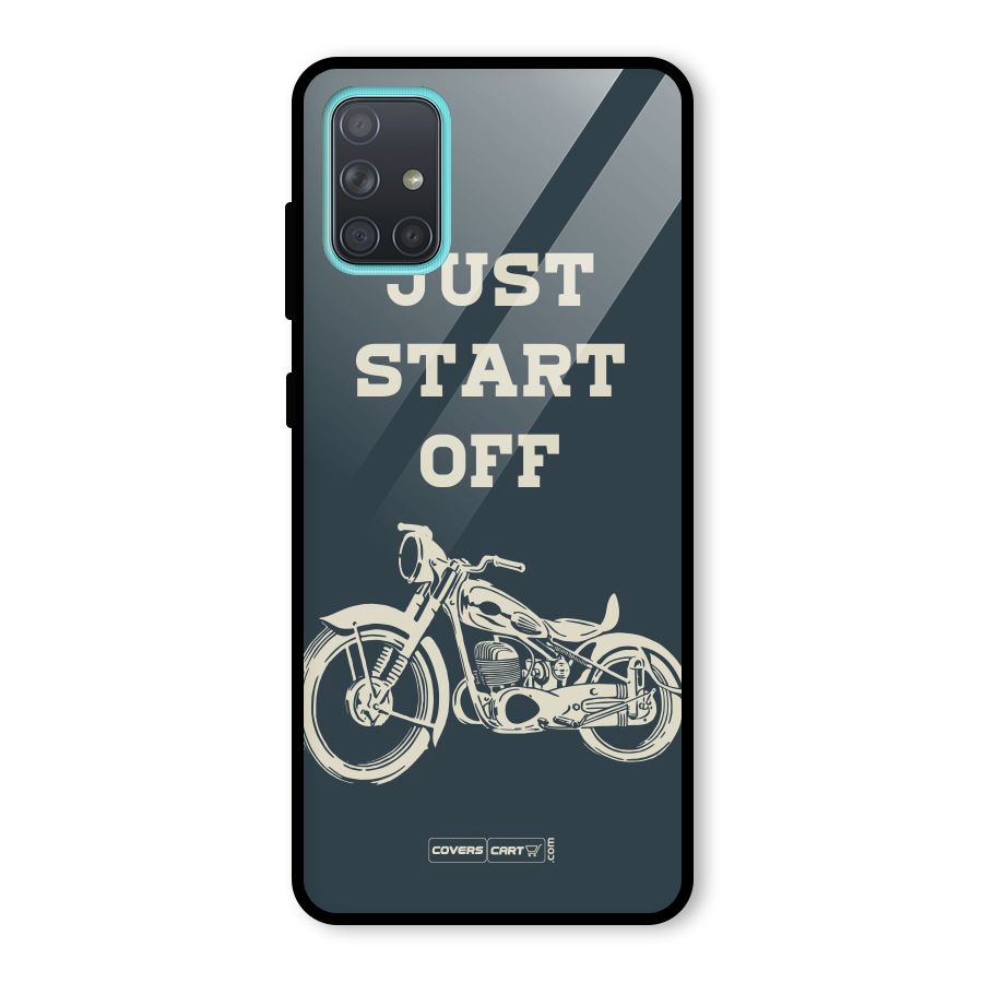 Just Start Off Glass Back Case for Galaxy A71
