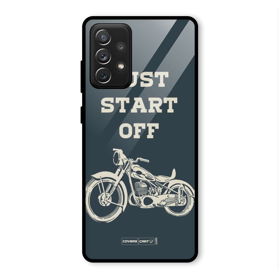 Just Start Off Glass Back Case for Galaxy A72