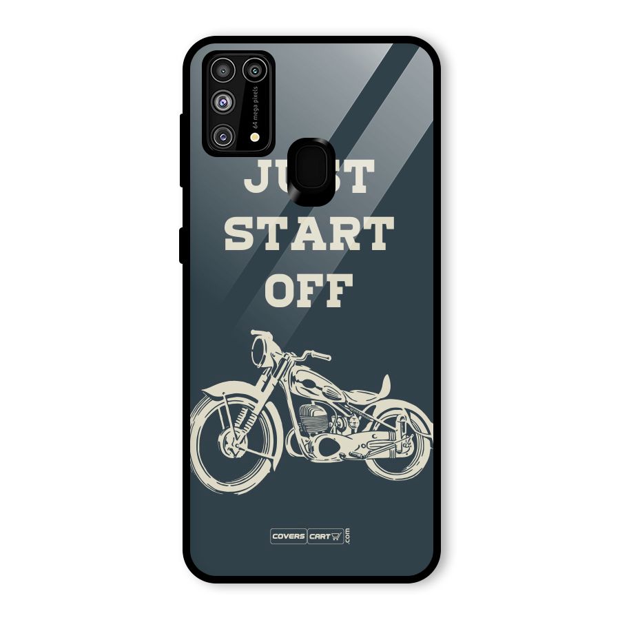 Just Start Off Glass Back Case for Galaxy F41