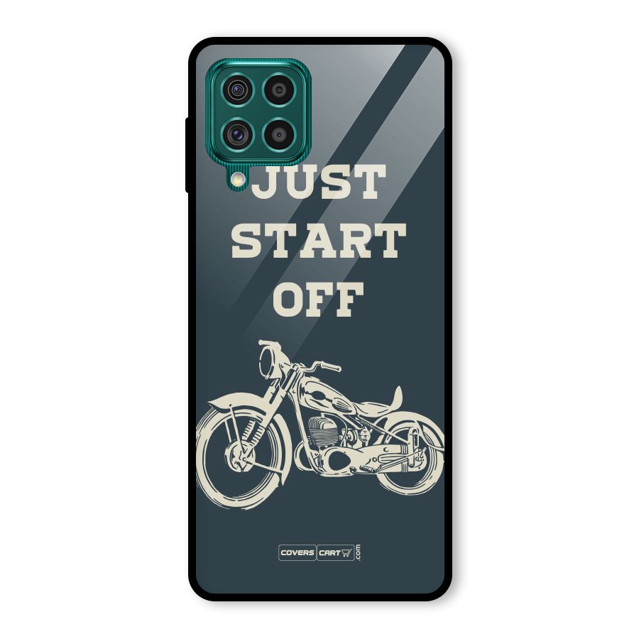 Just Start Off Glass Back Case for Galaxy F62