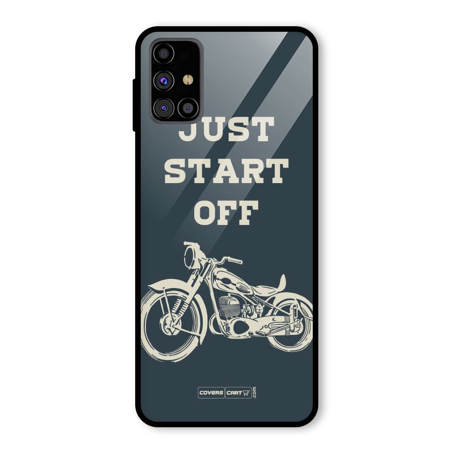 Just Start Off Glass Back Case for Galaxy M31s