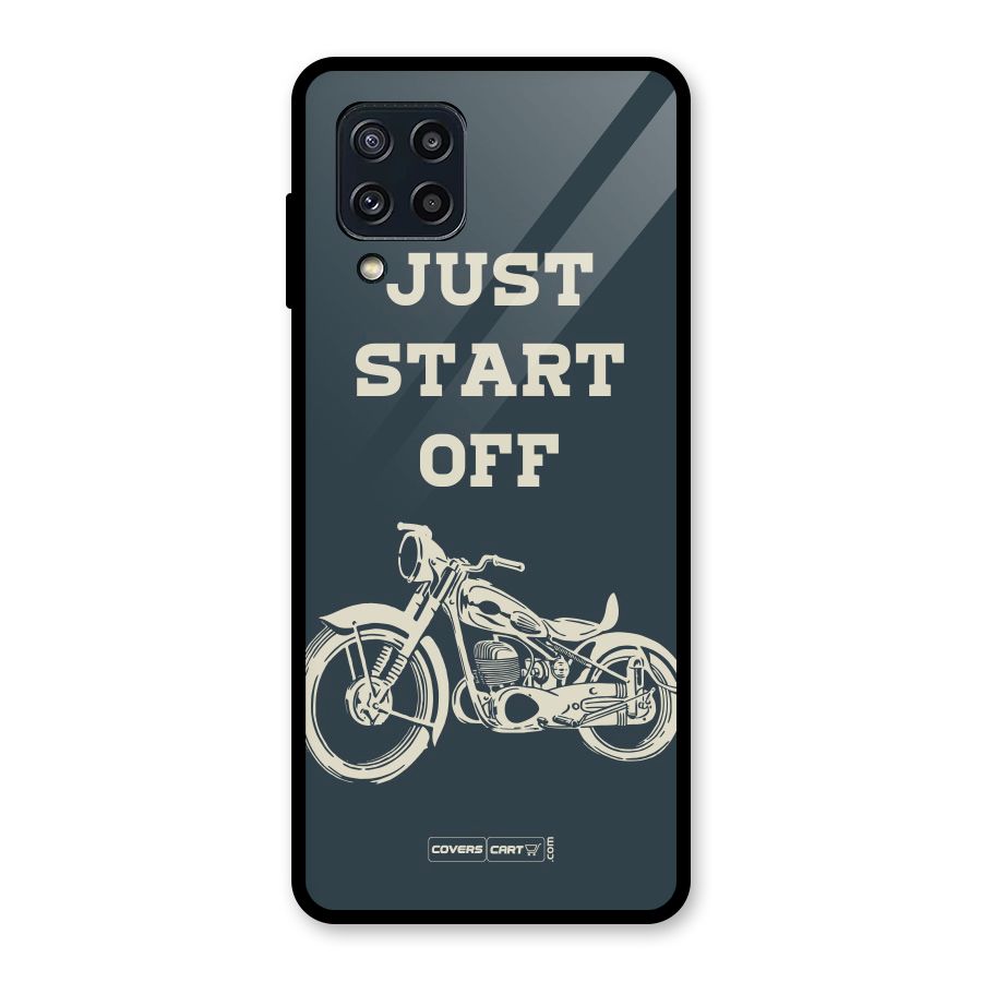 Just Start Off Glass Back Case for Galaxy M32
