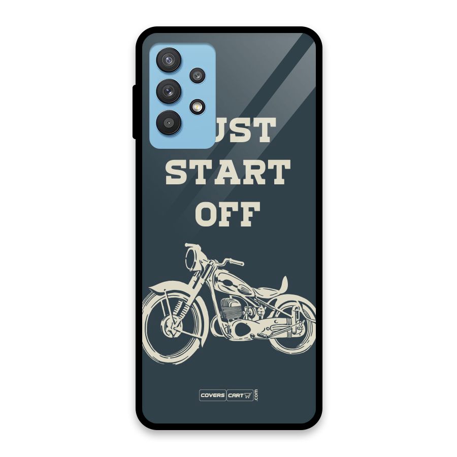 Just Start Off Glass Back Case for Galaxy M32 5G