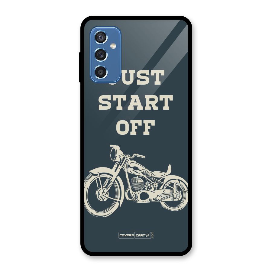 Just Start Off Glass Back Case for Galaxy M52 5G