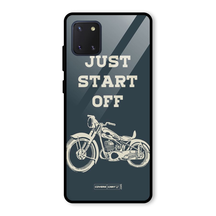 Just Start Off Glass Back Case for Galaxy Note 10 Lite