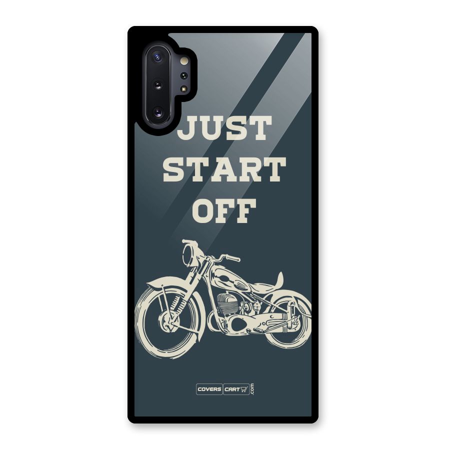 Just Start Off Glass Back Case for Galaxy Note 10 Plus