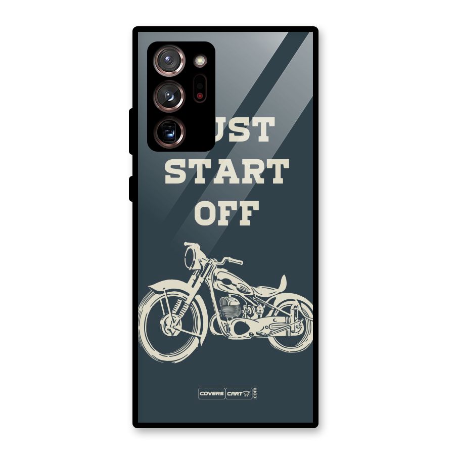 Just Start Off Glass Back Case for Galaxy Note 20 Ultra
