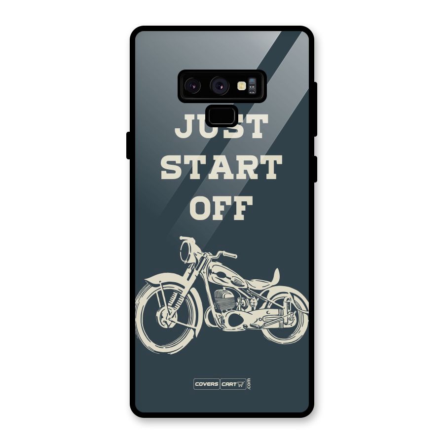 Just Start Off Glass Back Case for Galaxy Note 9