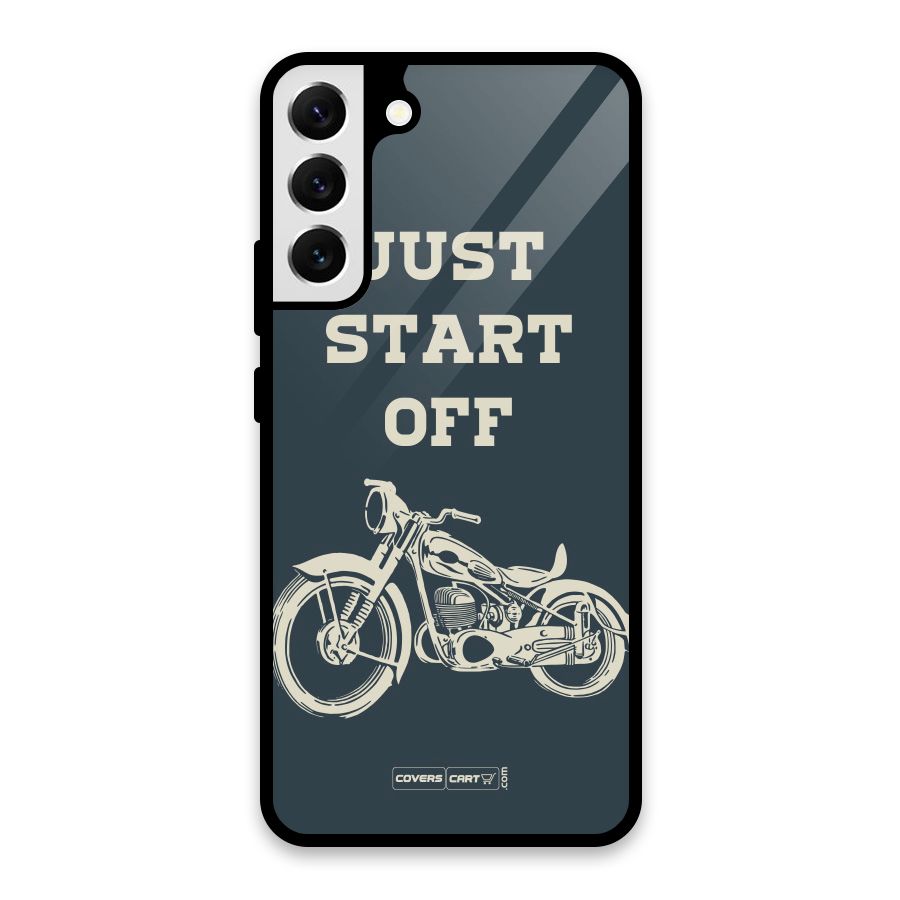 Just Start Off Glass Back Case for Galaxy S22 Plus 5G