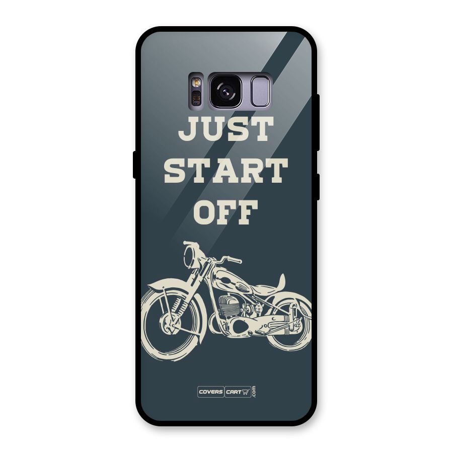 Just Start Off Glass Back Case for Galaxy S8