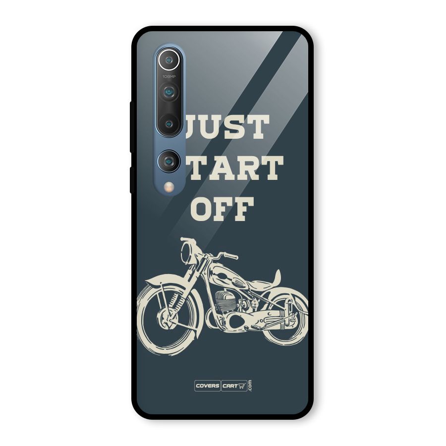 Just Start Off Glass Back Case for Mi 10