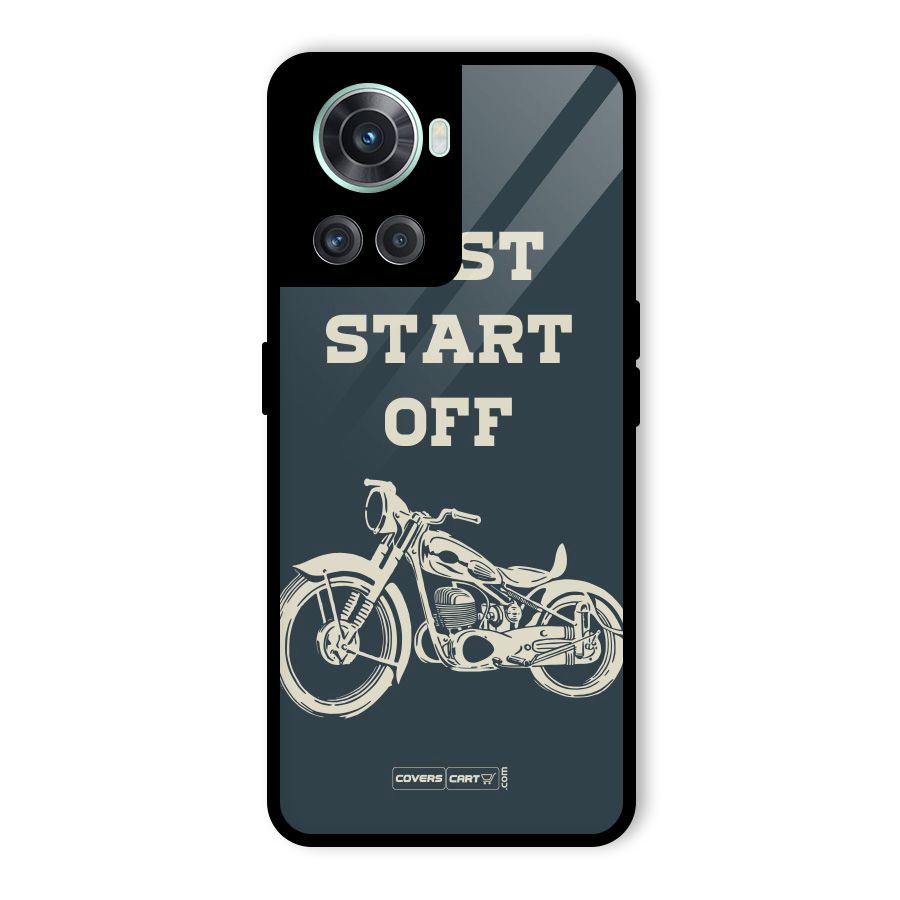 Just Start Off Glass Back Case for OnePlus 10R