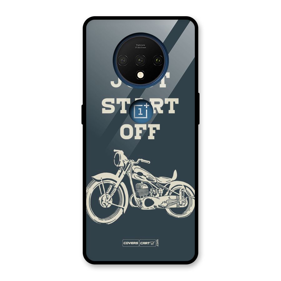 Just Start Off Glass Back Case for OnePlus 7T