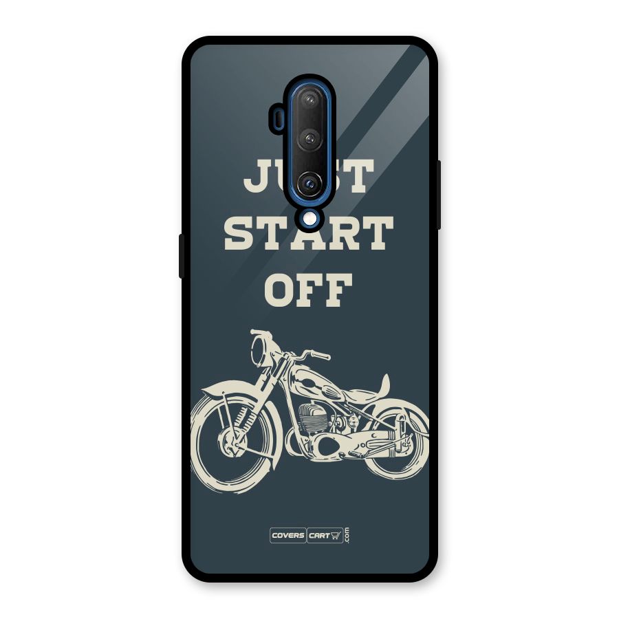Just Start Off Glass Back Case for OnePlus 7T Pro