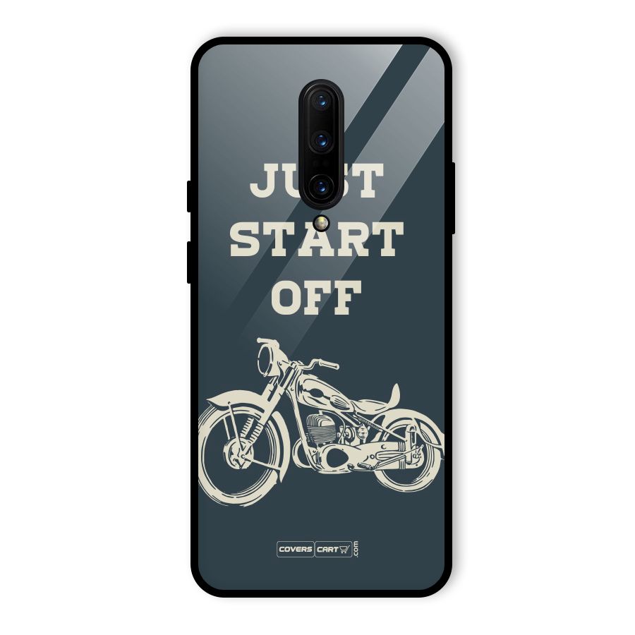 Just Start Off Glass Back Case for OnePlus 7 Pro