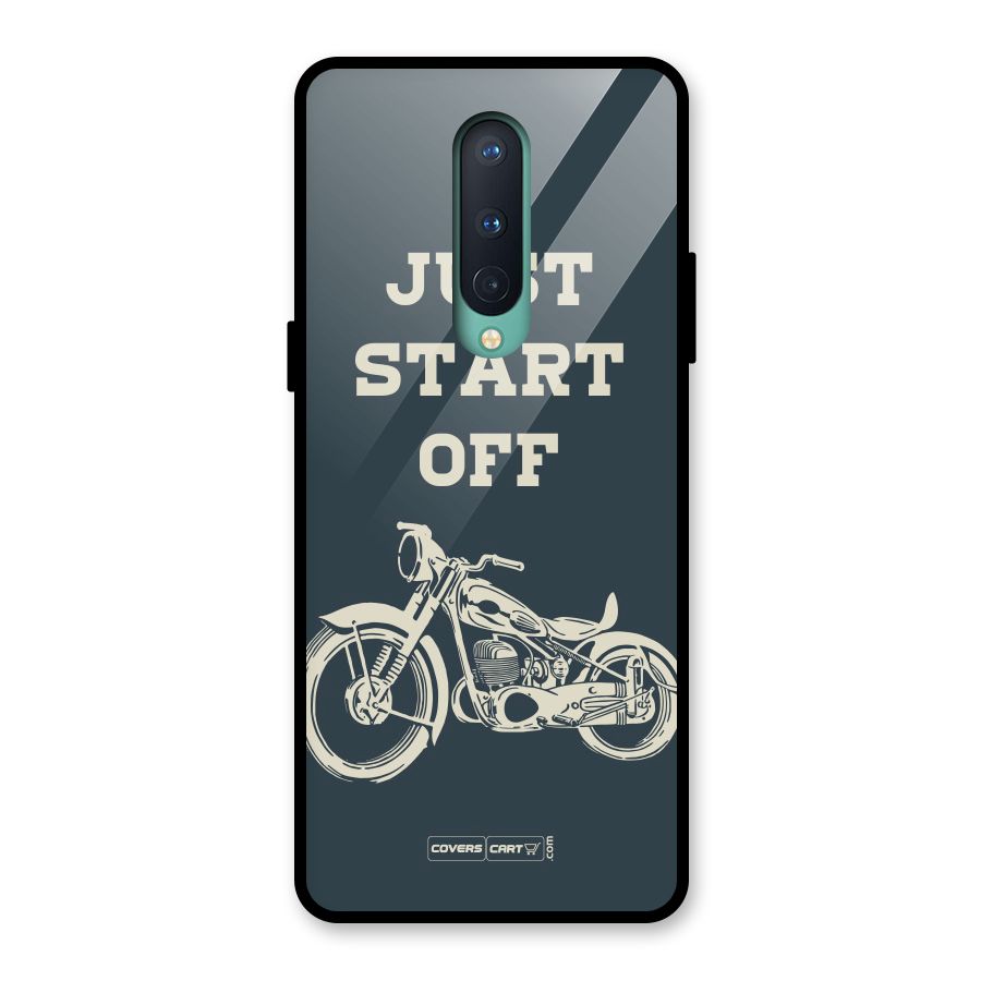 Just Start Off Glass Back Case for OnePlus 8