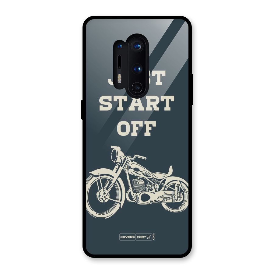 Just Start Off Glass Back Case for OnePlus 8 Pro