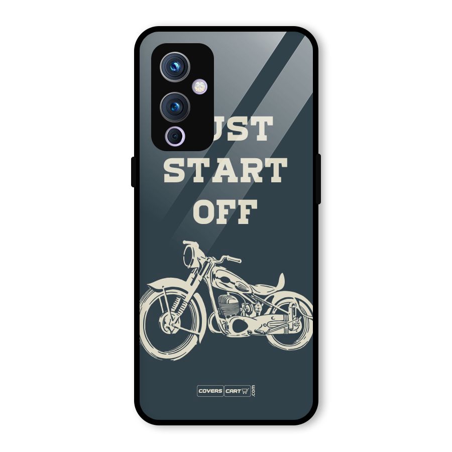 Just Start Off Glass Back Case for OnePlus 9