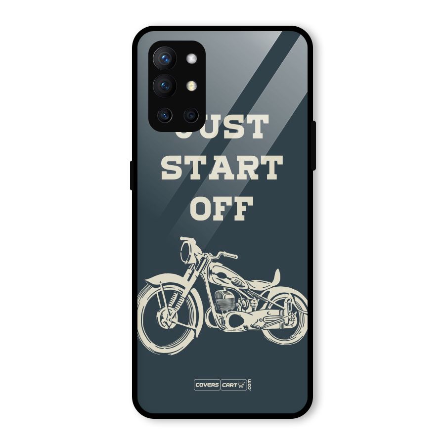 Just Start Off Glass Back Case for OnePlus 9R