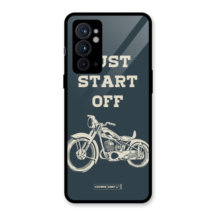 Just Start Off Glass Back Case for OnePlus 9RT 5G