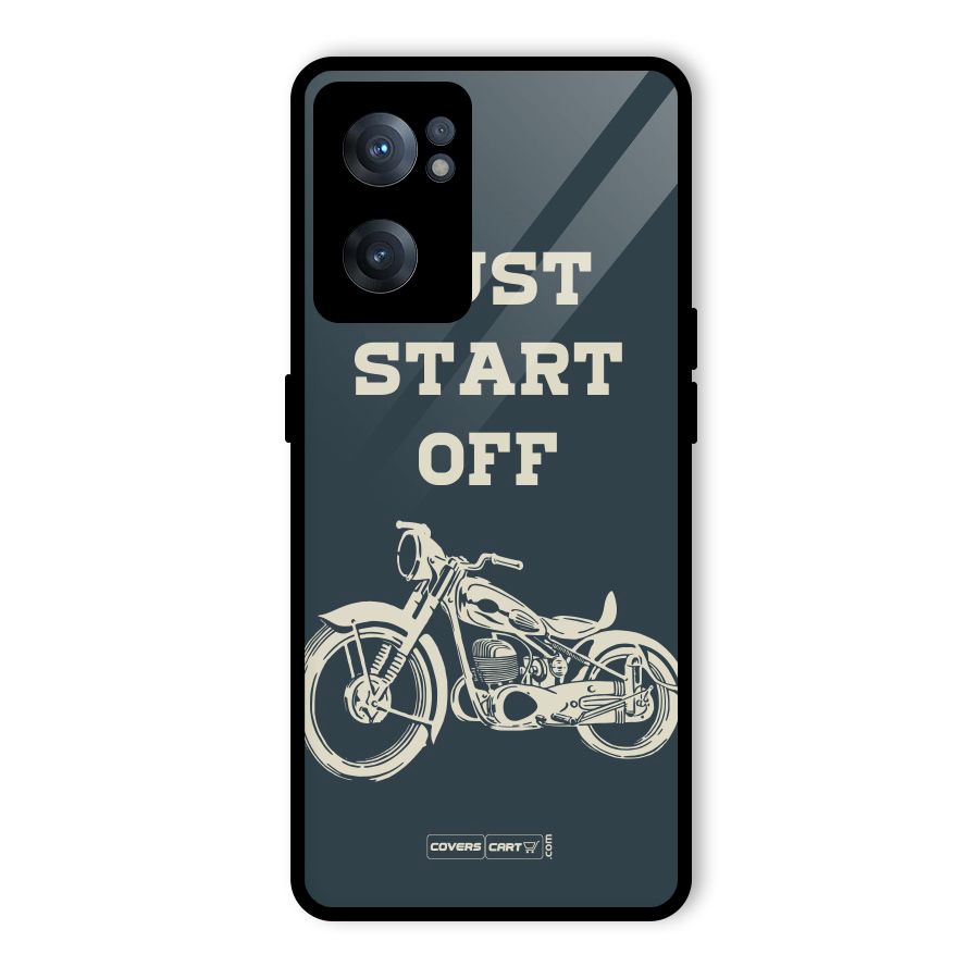 Just Start Off Glass Back Case for OnePlus Nord CE 2 5G