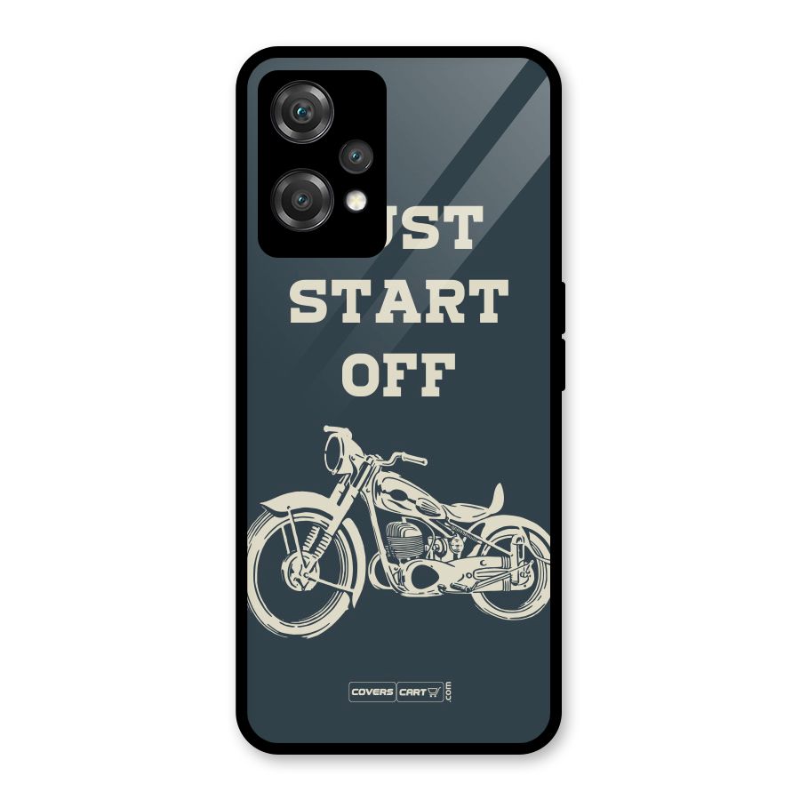 Just Start Off Glass Back Case for OnePlus Nord CE 2 Lite 5G