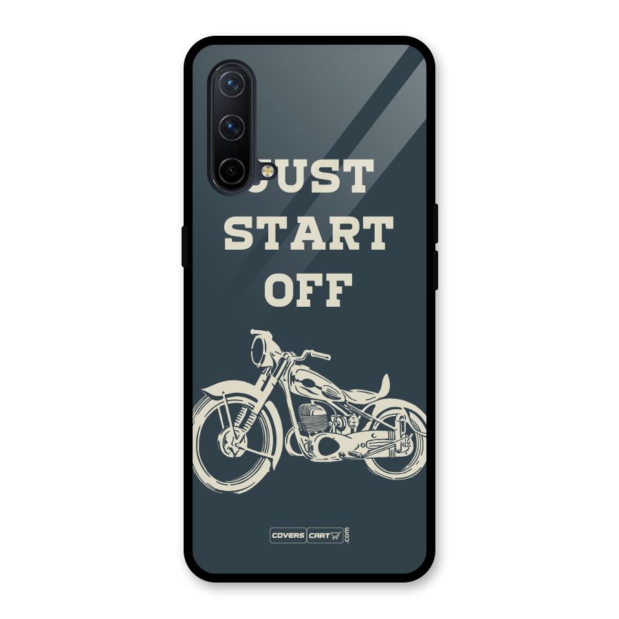 Just Start Off Glass Back Case for OnePlus Nord CE 5G