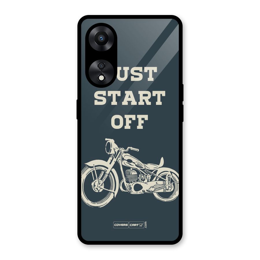 Just Start Off Glass Back Case for Oppo A78