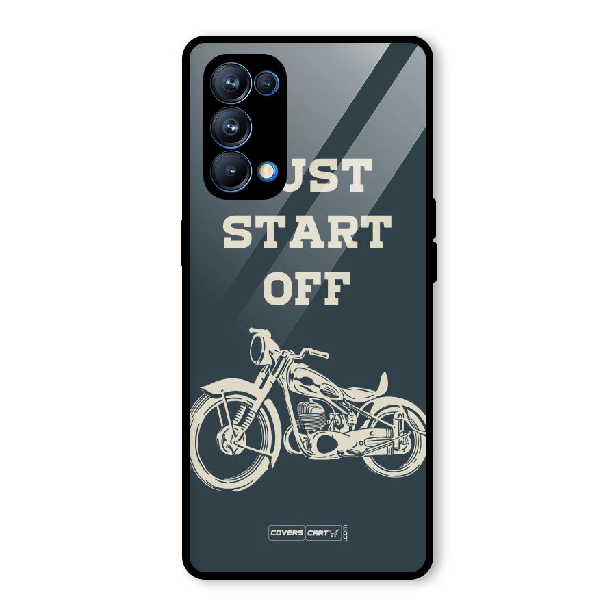 Just Start Off Glass Back Case for Oppo Reno5 Pro 5G