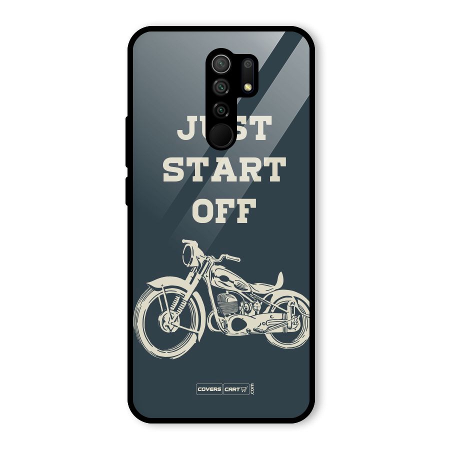 Just Start Off Glass Back Case for Poco M2