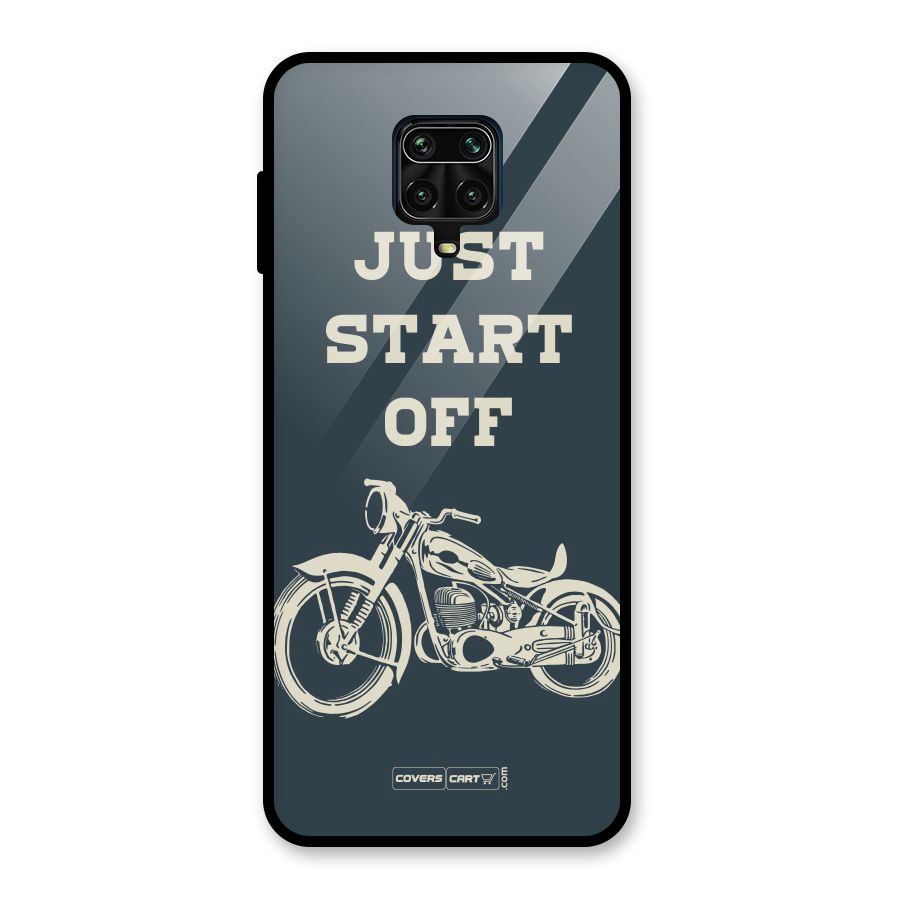 Just Start Off Glass Back Case for Poco M2 Pro