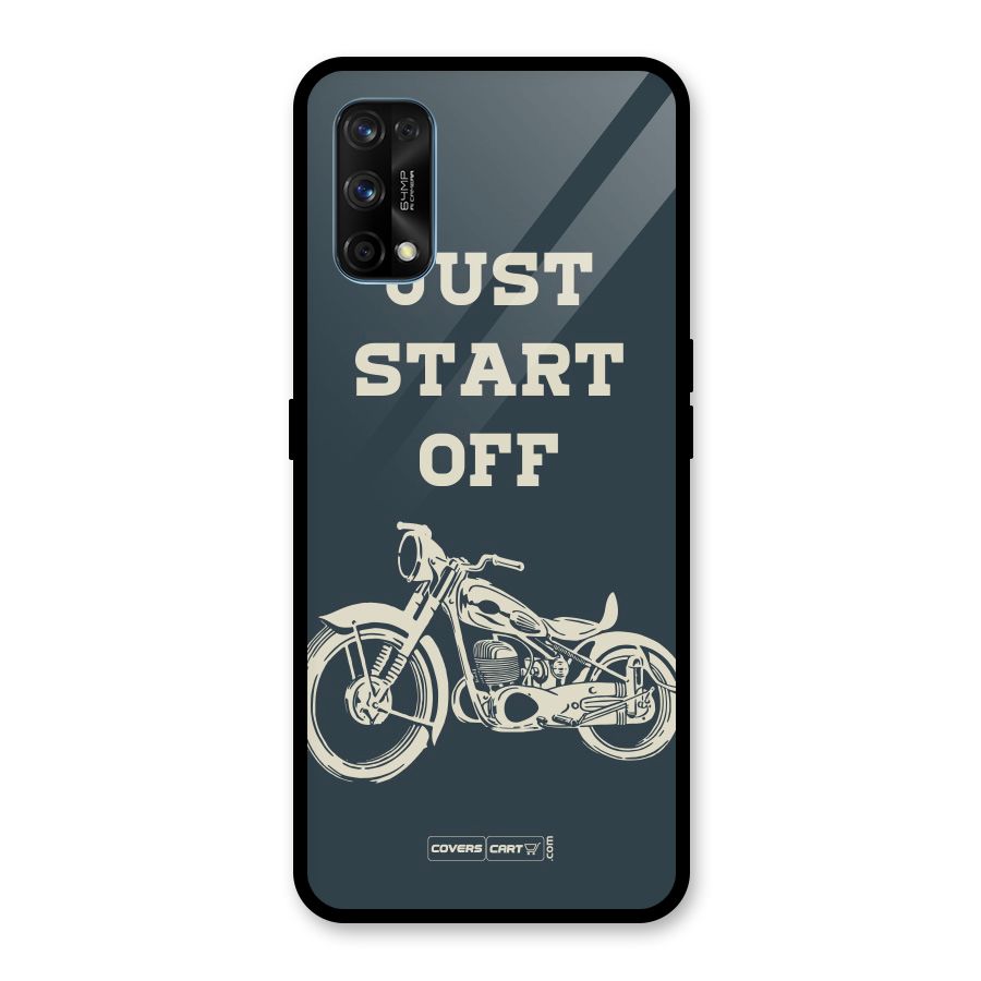 Just Start Off Glass Back Case for Realme 7 Pro