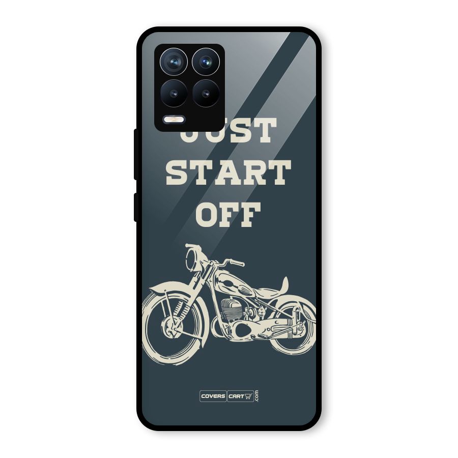 Just Start Off Glass Back Case for Realme 8 Pro