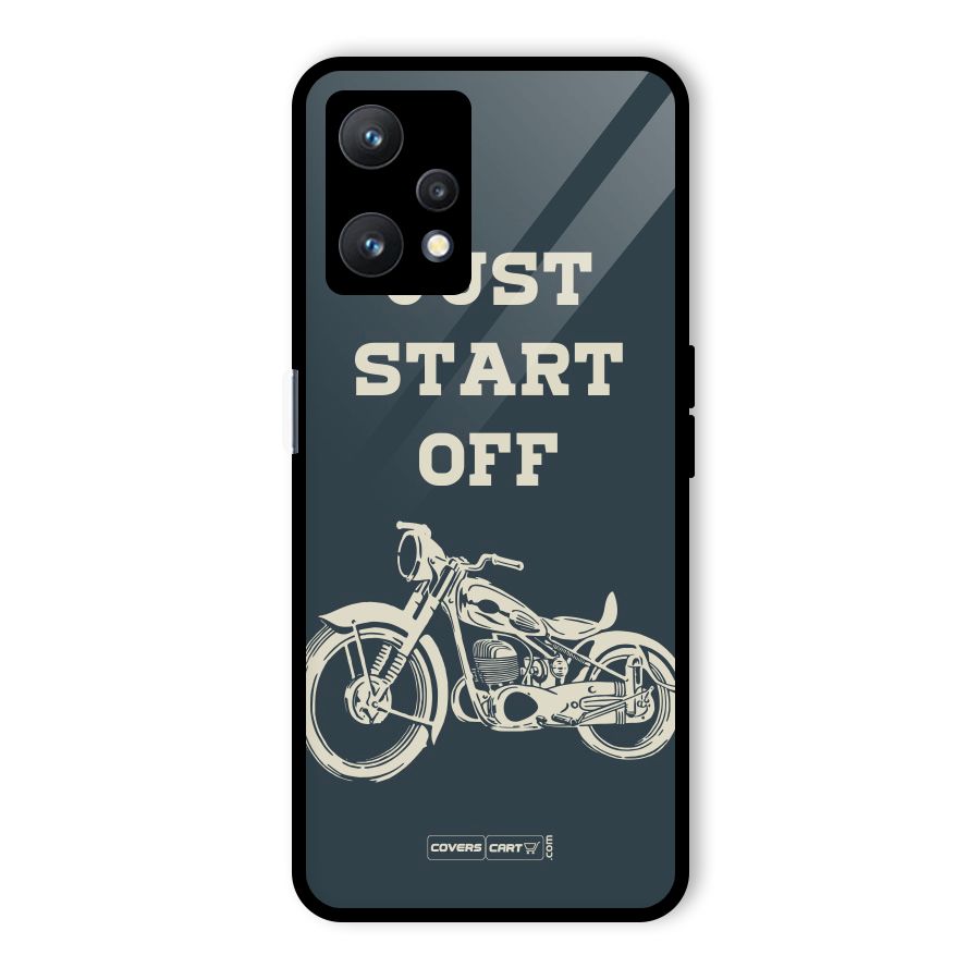 Just Start Off Glass Back Case for Realme 9 Pro 5G
