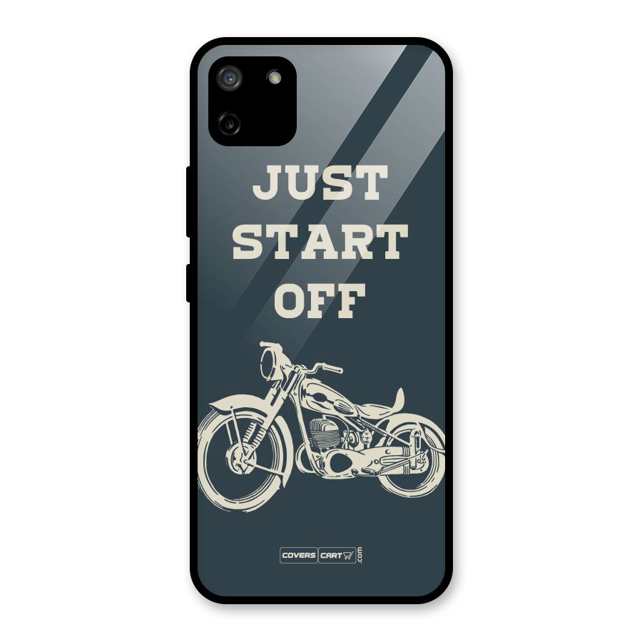 Just Start Off Glass Back Case for Realme C11
