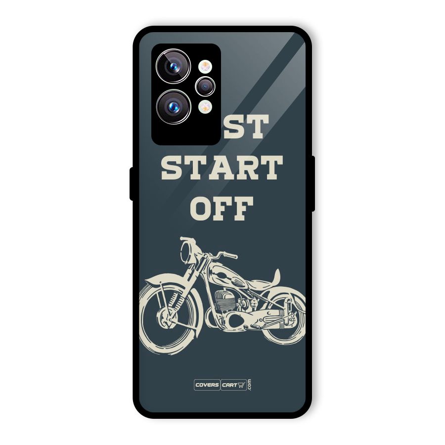 Just Start Off Glass Back Case for Realme GT2 Pro