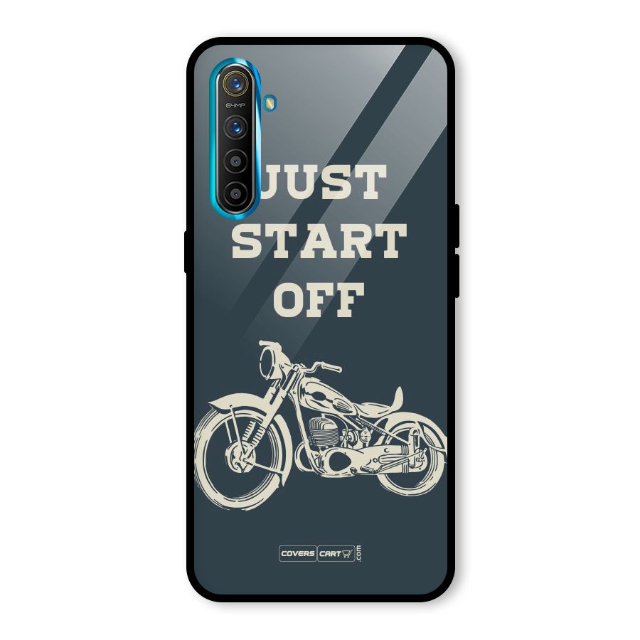 Just Start Off Glass Back Case for Realme X2