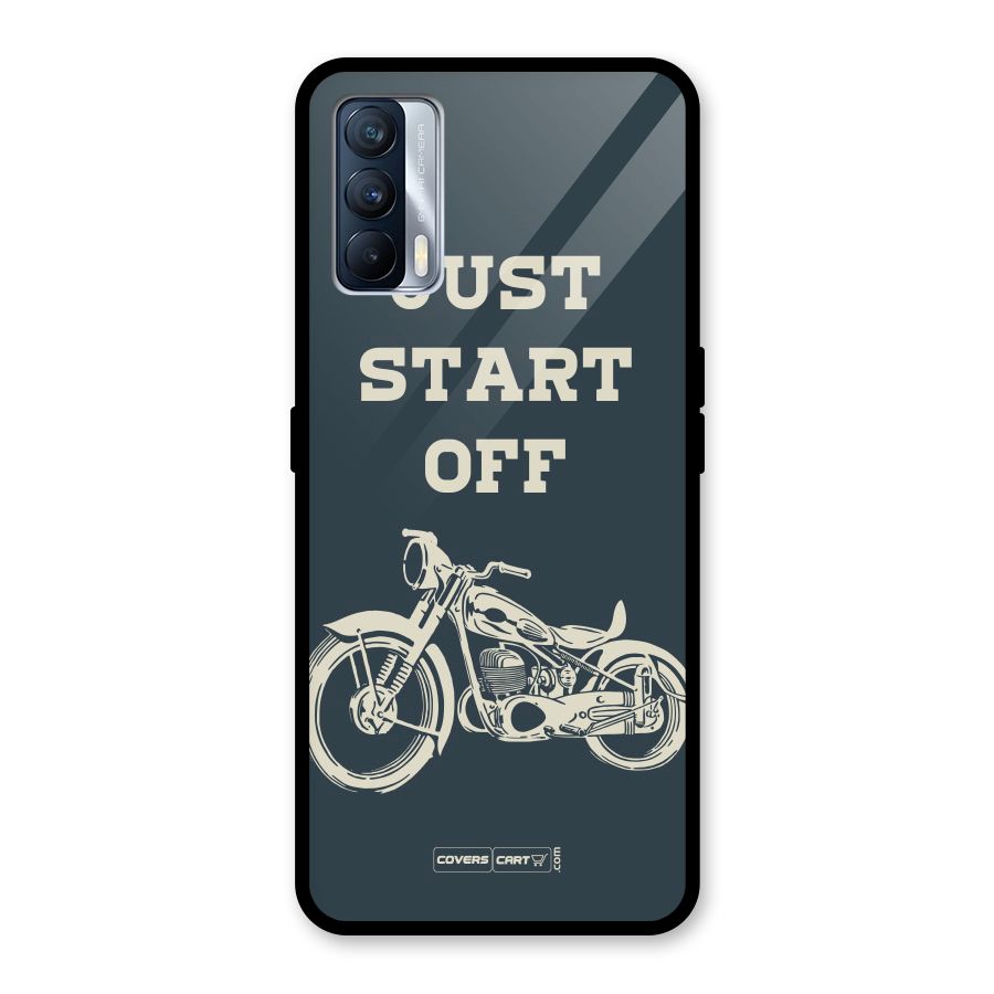 Just Start Off Glass Back Case for Realme X7