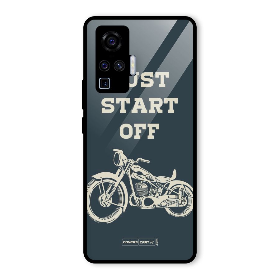 Just Start Off Glass Back Case for Vivo X50 Pro