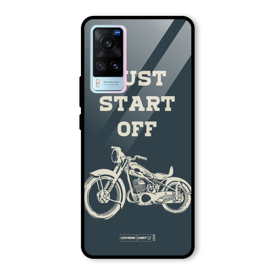 Just Start Off Glass Back Case for Vivo X60